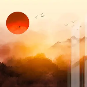 Impression sur verre Japon