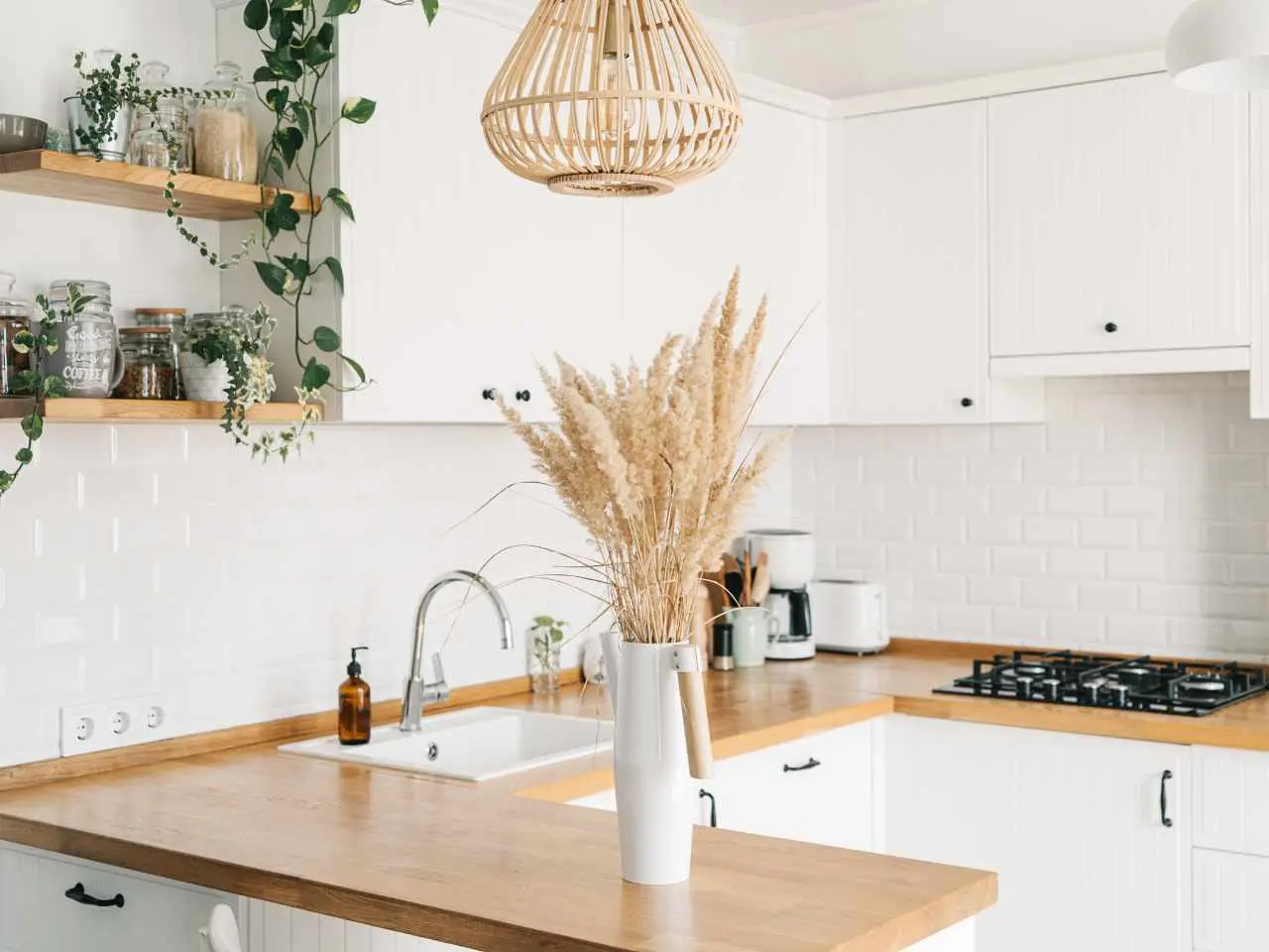 Décoration moderne d'une cuisine en u